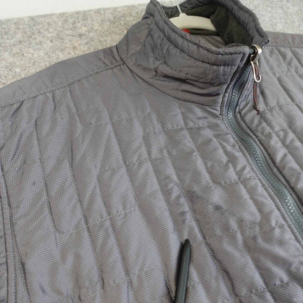 The North Face Jacket Mens L Gray AQQ3 Quilted Full Zip Puffer Insulated Outdoor